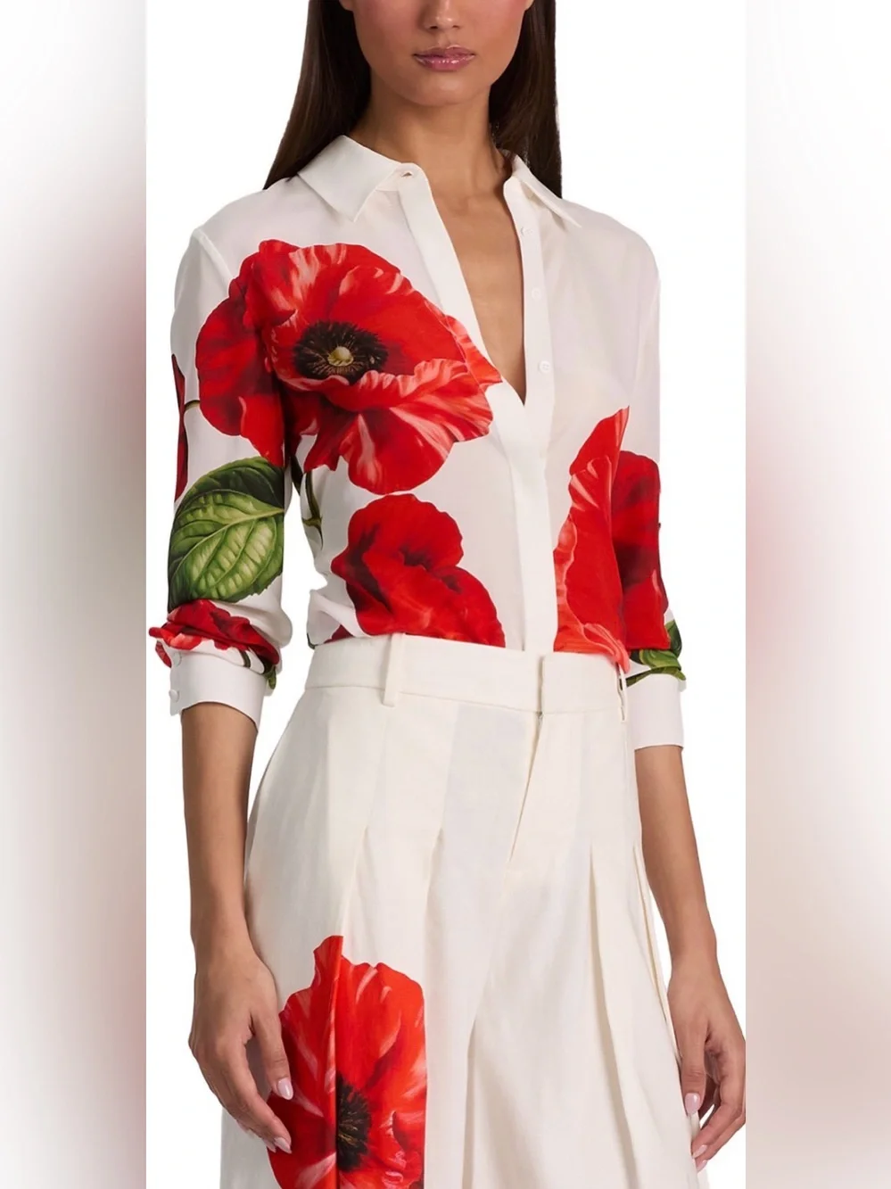 Alice + Olivia Willa Silk Top - Picture 5 of 6